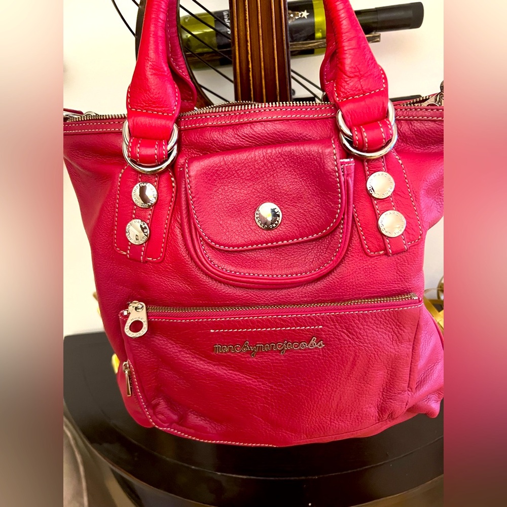 Marc by Marc Jacobs Pink Pebbled Leather Tote Bag